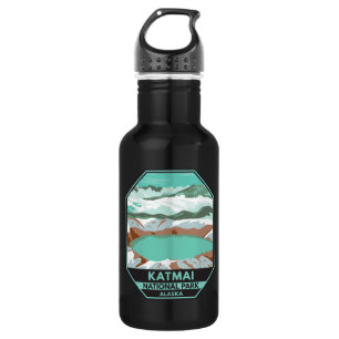 Katmai National Park Summit Krater Lake Alaska Edelstahlflasche