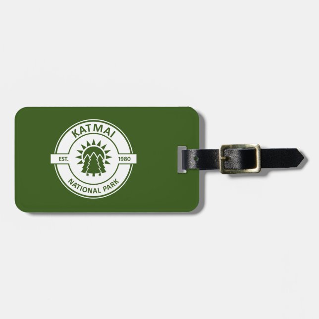 Katmai National Park Sun Trees Gepäckanhänger (Vorderseite horizontal)