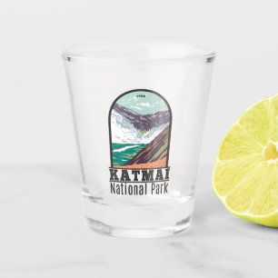 Katmai National Park Ten Tausend Raucher Vintag Schnapsglas