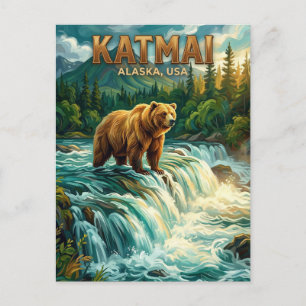 Katmai Nationalpark Alaska Reise-Postkarte Postkarte