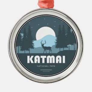 Katmai-Nationalpark-Hirsche Ornament Aus Metall