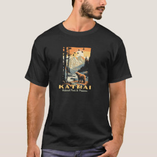 Katmai Nationalpark im Vintage-WPA-Poster-Stil Ala T-Shirt