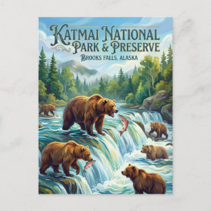 Katmai-Nationalpark und -Naturschutzgebiet USA Postkarte