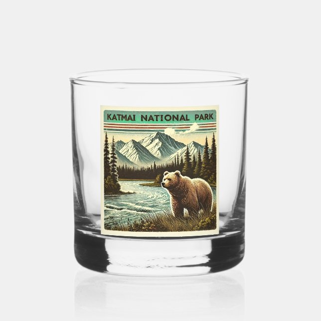 Katmai Nationalpark Whiskyglas (Rückseite)