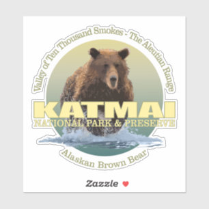 Katmai NP (Braunbär) GEWICHT Aufkleber