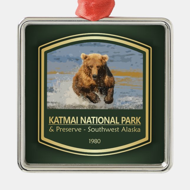 Katmai NP (PF1) Ornament Aus Metall (Vorne)