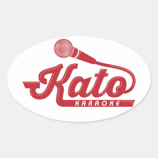 Kato Karaoke Logo Ovaler Aufkleber
