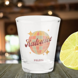 Katowice City Poland Retro Vintag Schnapsglas