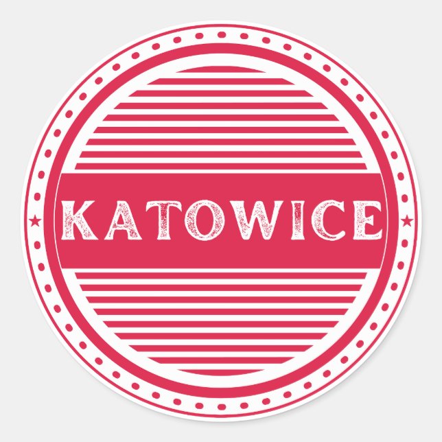 Katowice City Pride Emblem – Polish Identity Runder Aufkleber (Vorderseite)