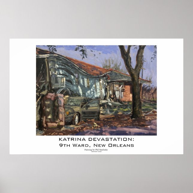 KATRINA DEVASTATION: 9th Ward, New Orleans Poster (Vorne)