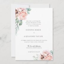 Katrina Pink Boho Aquarell Blumen Hochzeit
