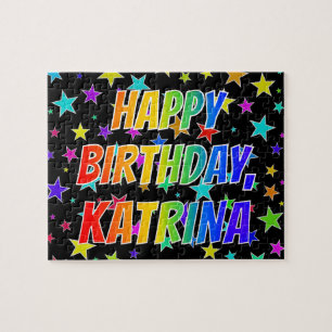"KATRINA" Vorname, Spaß "GLÜCKLICHER BIRTHTAG" Puzzle
