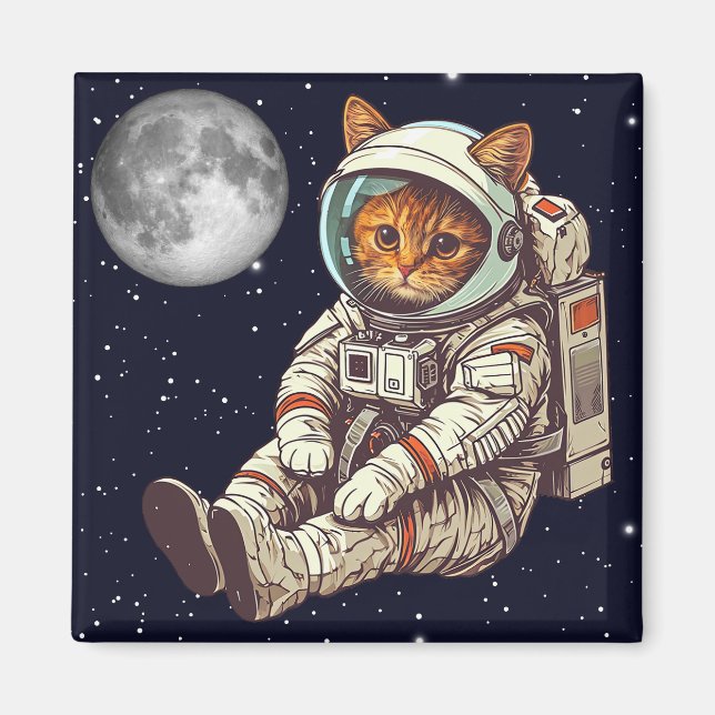 Katronaut Cat Astronaut Magnet (Vorne)