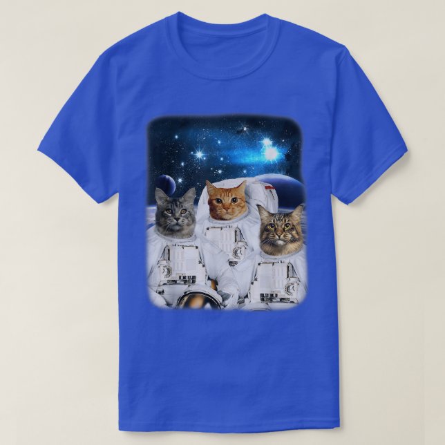 Katronauten Weltraumkatze-Astronautin mit Katzenko T-Shirt (Design vorne)