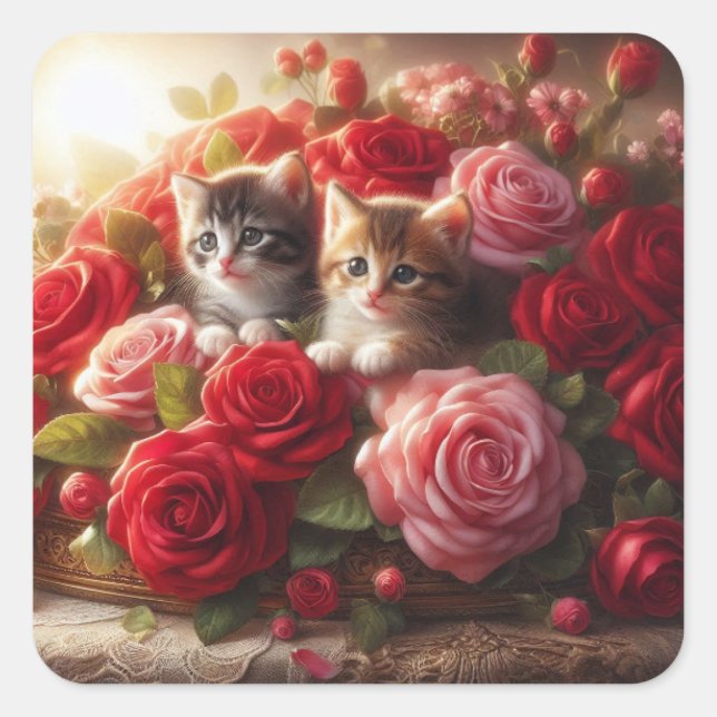 Katsa Quadratischer Aufkleber (Vorderseite)