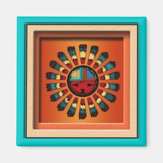 Katsina (Kachina) Sun Face Magnet (Vorne)