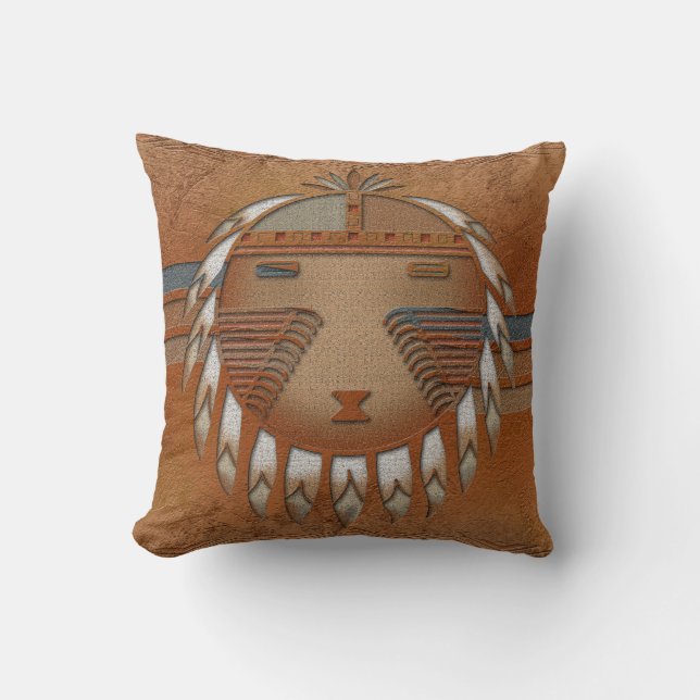 Katsina (Kachina) Sunface Kissen (Vorderseite)