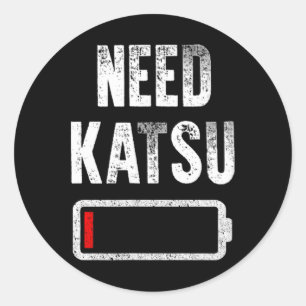 Katsu Japanisches Frittiertes Hühnchen Braucht Meh Runder Aufkleber