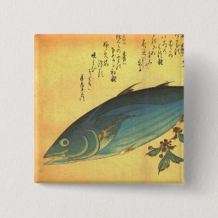 Katsuo (Skipjack-Thunfisch) - Hiroshige's Colorful Button