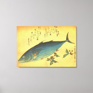 Katsuo (Skipjack-Thunfisch) - Hiroshige's Colorful Leinwanddruck