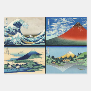 Katsushika Hokusai - 36 Ansichten des Berges Fuji Geschenkpapier Set