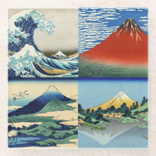 Katsushika Hokusai - 36 Ansichten des Berges Fuji Glasuntersetzer
