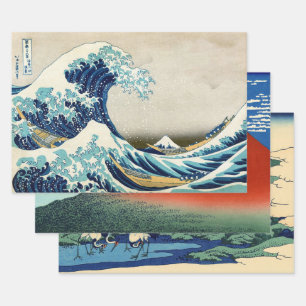 Katsushika Hokusai - 36 Ausblicke auf den Fuji Geschenkpapier Set