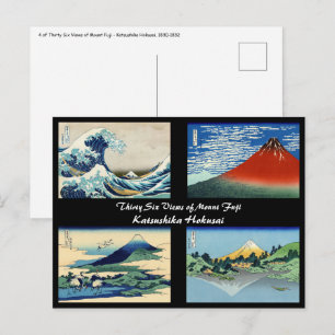 Katsushika Hokusai - 36 Ausblicke auf den Fuji Postkarte