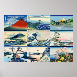 Katsushika Hokusai - 36 Ausblicke auf den Fuji Sel Poster