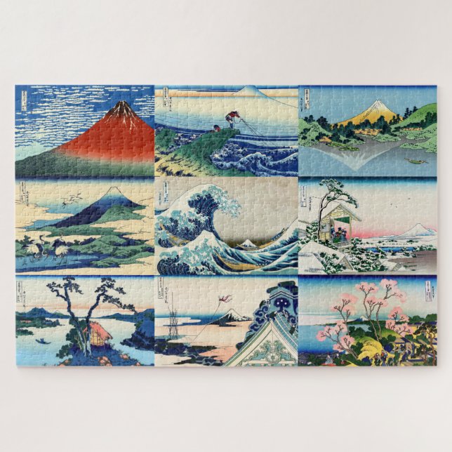 Katsushika Hokusai - 36 Ausblicke auf den Fuji Sel Puzzle (Horizontal)