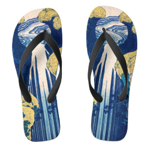 Katsushika Hokusai - Amida Falls Flip Flops