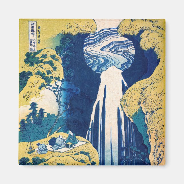 Katsushika Hokusai - Amida Falls Magnet (Vorne)