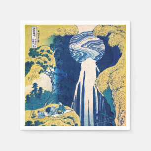 Katsushika Hokusai - Amida Falls Serviette
