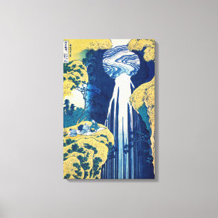 Katsushika Hokusai - Amida-Wasserfall Leinwanddruck