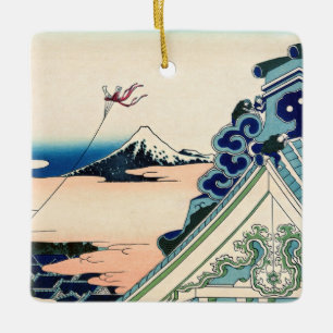 Katsushika Hokusai - Asakusa Honganji temple, Edo Keramikornament