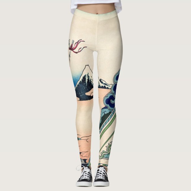 Katsushika Hokusai - Asakusa Honganji temple, Edo Leggings (Vorderseite)