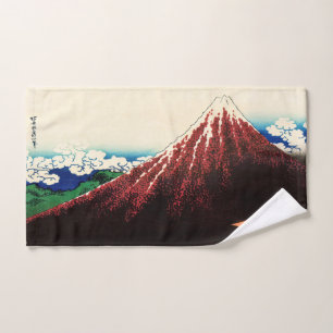 Katsushika Hokusai - Blitze unterhalb des Gipfels Badhandtuch Set