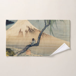 Katsushika Hokusai - Boy Viewing Mount Fuji Badhandtuch Set