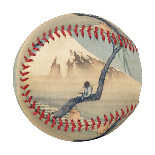 Katsushika Hokusai - Boy Viewing Mount Fuji Baseball (Vorderseite Links)