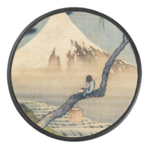 Katsushika Hokusai - Boy Viewing Mount Fuji Eishockey Puck