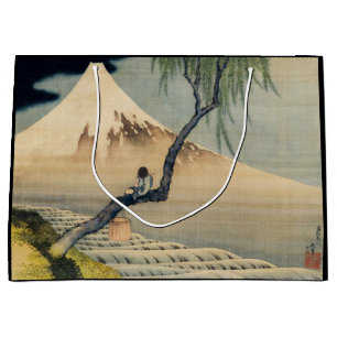 Katsushika Hokusai - Boy Viewing Mount Fuji Große Geschenktüte