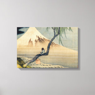 Katsushika Hokusai - Boy Viewing Mount Fuji Leinwanddruck
