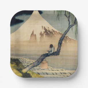 Katsushika Hokusai - Boy Viewing Mount Fuji Pappteller