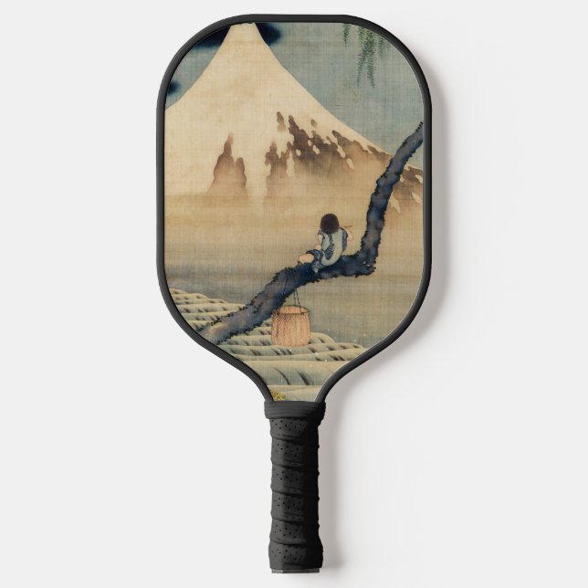 Katsushika Hokusai - Boy Viewing Mount Fuji Pickleball Schläger (Vorderseite)