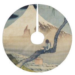 Katsushika Hokusai - Boy Viewing Mount Fuji Polyester Weihnachtsbaumdecke