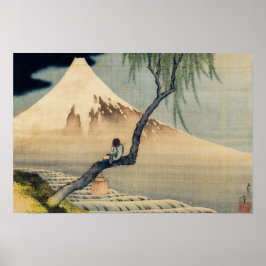 Katsushika Hokusai - Boy Viewing Mount Fuji Poster