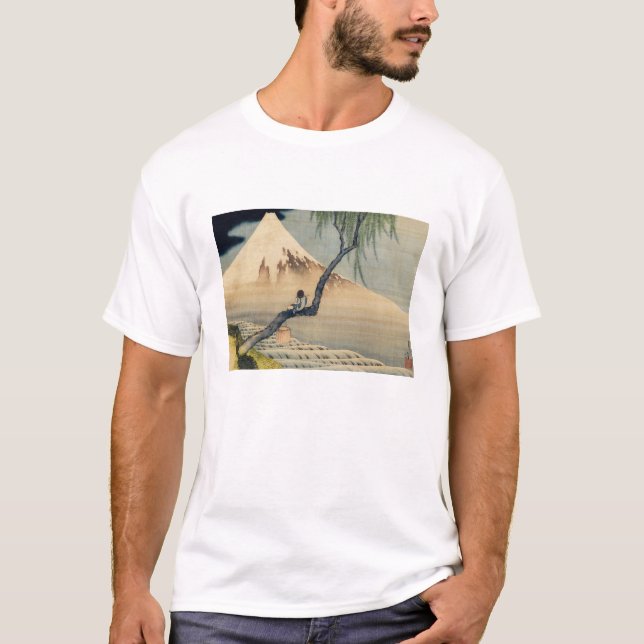 Katsushika Hokusai - Boy Viewing Mount Fuji T-Shirt (Vorderseite)