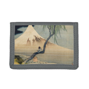 Katsushika Hokusai - Boy Viewing Mount Fuji Tri-fold Geldbeutel