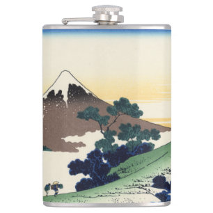 Katsushika Hokusai. Der Eindringpass in der Provin Flachmann