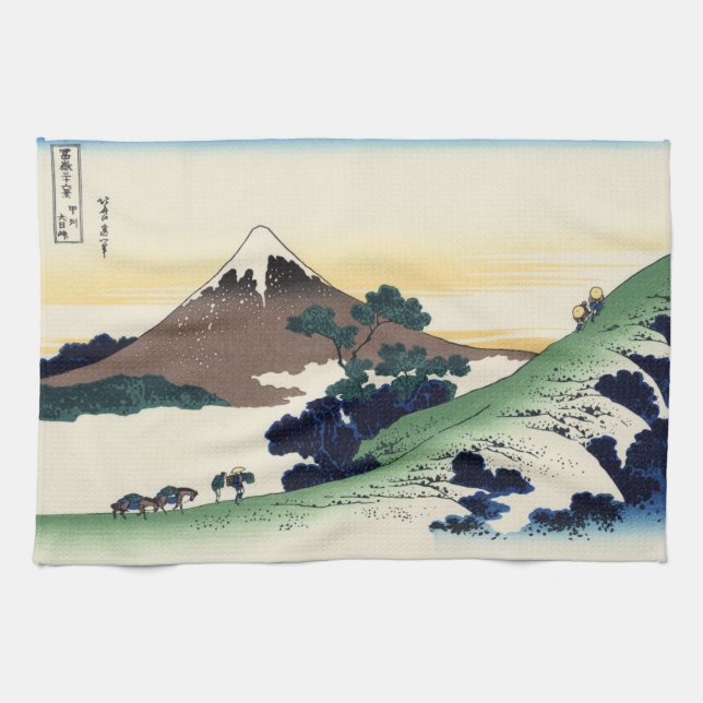 Katsushika Hokusai. Der Eindringpass in der Provin Geschirrtuch (Horizontal)